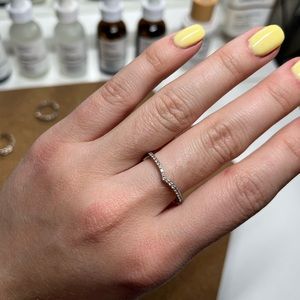 Curved Sterling Silver Ring